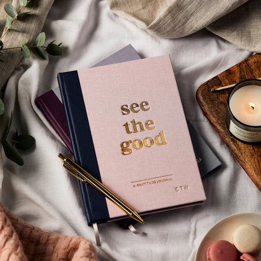 Personalised Gratitude Journal - Self Care Journal - Gratitude Tracker - Positivity Planner - Gratitude Journal - Grey Journal